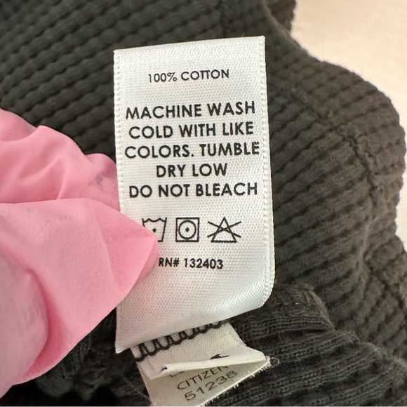 Cotton Citizen Waffle Knit Black Women’s Long Sleeve Shirt Dress Size M - Picture 8 of 10